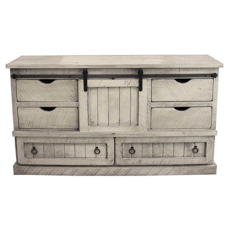 Commode combinée 6 tiroirs Winsome, Rustique Dela Verria