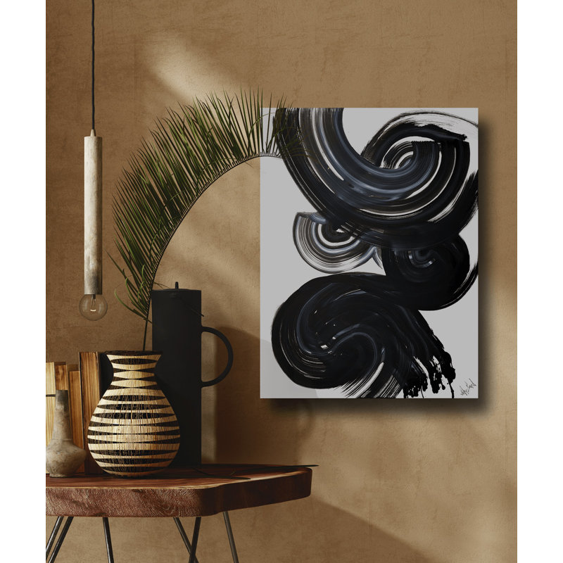 Current I On Giclee Canvas Hand Embellished Art, 31.5" H x 25.5" W x 1.75" D, White Framed Canvas