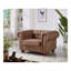 Fauteuil Chesterfield classique pour salon en similicuir-190034036
