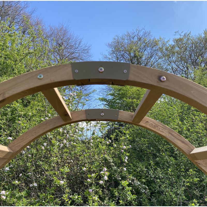 195cm W x 40cm D Manufactured Wood Arbour in Brown