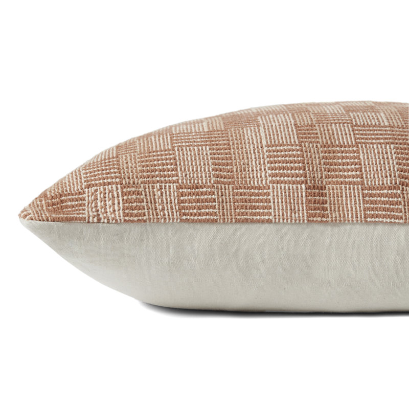 Amber Lewis Clay and Natural Round Cotton Pillow Cover