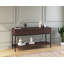 Console avec 2 tiroirs brun 55 x 16 x 30
