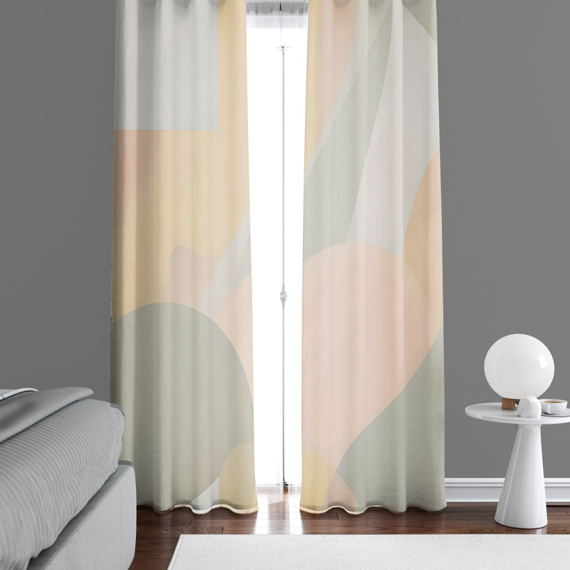Paire de rideaux semi-transparents en polyester Dextra, L 40 po x L 82 po