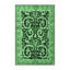 Tapis oriental vert / noir en laine et polyester tissé à la machine Kayelle-1564748780