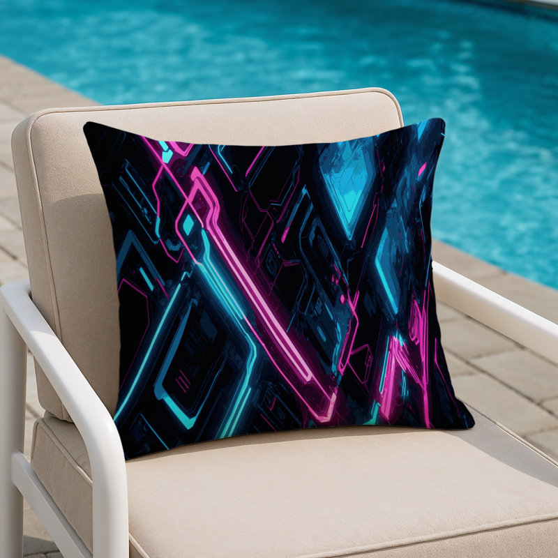 Chroma Dive Indoor And Outdoor Throw Pillow, Square 20"