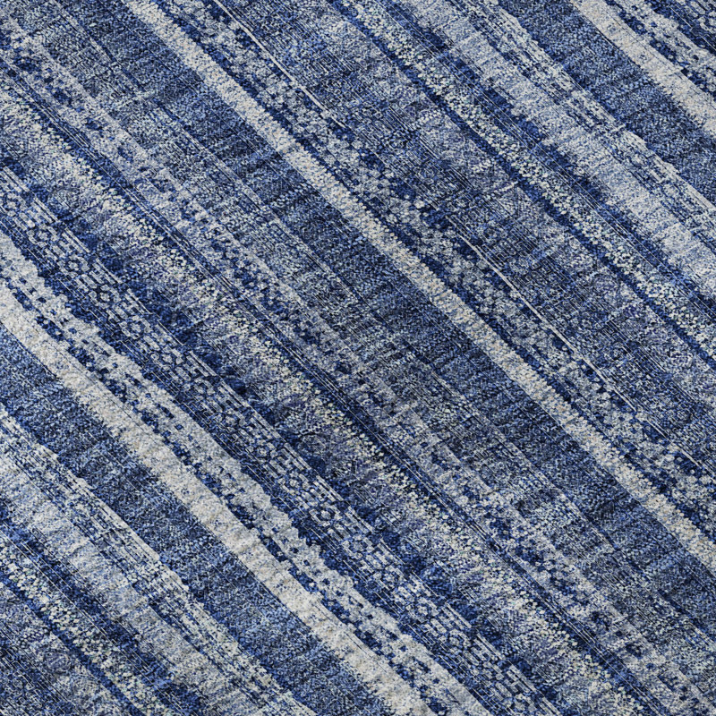 Premium Machine Washable Prisco Denim Rug, Rectangle 5' x 7'6"