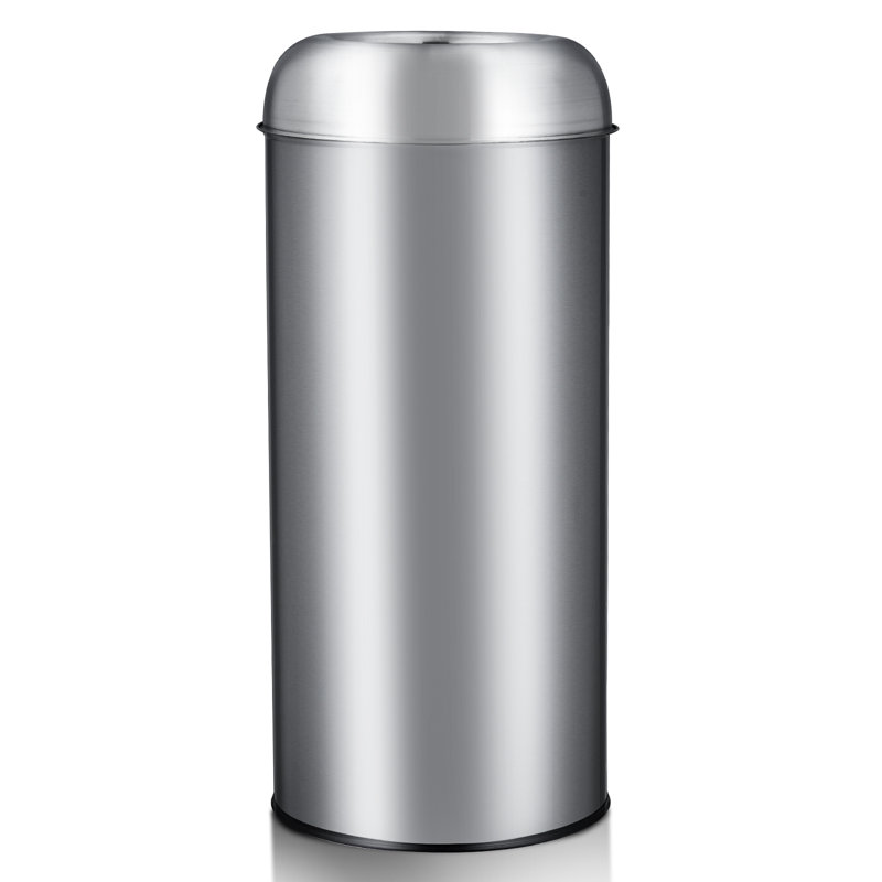 Corbeille ouverte en acier inoxydable - 65 l / 17 gallons