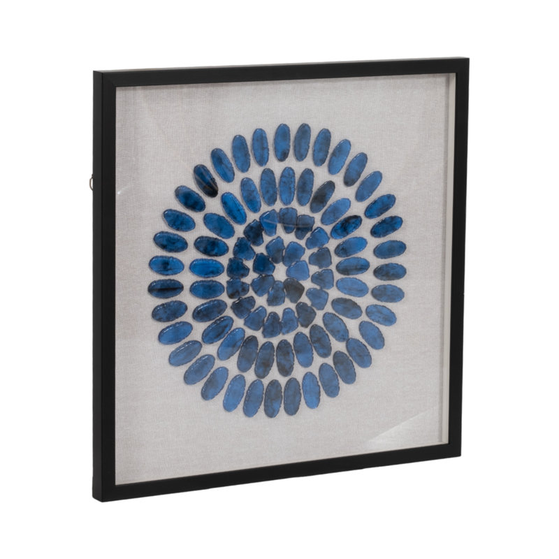 24X24 Caspian Agate Shadow Box Wall Decor