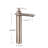 Juno Sorrento Tall Brushed Nickel Bathroom Sink Vessel Faucet Mixer Tap