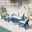 Outdoor Hdpe Terrace Furniture Sofa, Seating Group Of 2 Chairs With Cushions-70157065