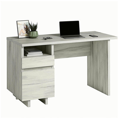 Bureau avec tiroir classeur, finition blanche