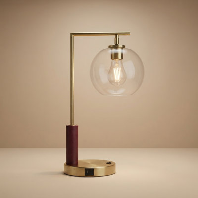 Lampe de table en verre Bollay