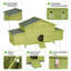 70" Wooden Chicken Coop for 2–4 Chickens with 2 Nesting Boxes, Waterproof Roof, Pull-Out Tray, Ventilation, Perch & 2 Free-Range Doors
