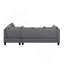 Canapé, chaise et repose-pieds 104,5 po, gris
