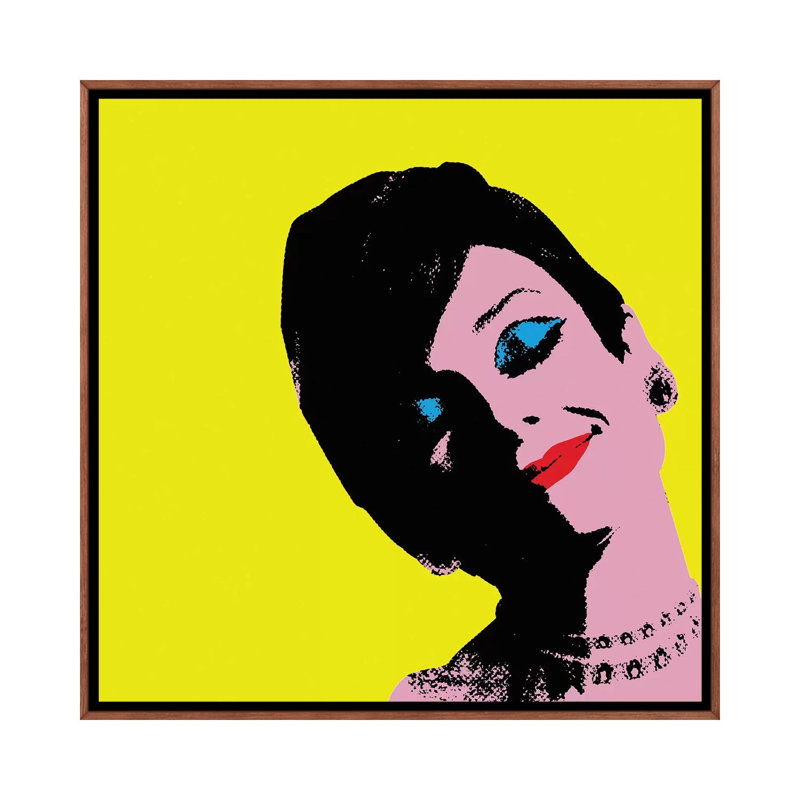 « Audrey Hepburn DOTS » par radio Days-impression d’art graphique, Pas de tapis, H 18 po x l 18 po x 1,5 po