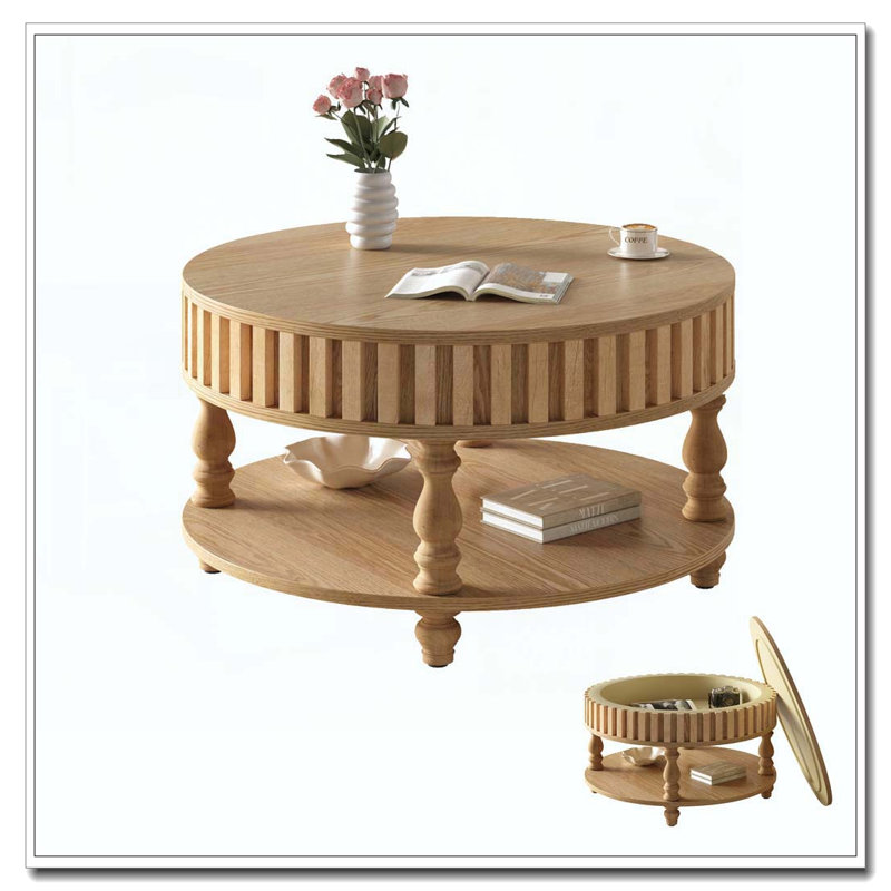 Table basse Farmhouse, Bois naturel