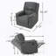Fauteuil inclinable oscillant en tissu gris anthracite avec fauteuil inclinable manuel-579028152