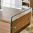 Drawer nightstand: mdf surface with stickers, tempered glass sides, sleek design, efficient storage for bedroom (108 characters)-113728784