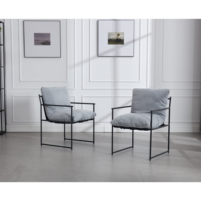 Chaise de salle à manger rembourrée Quanise, Gray