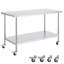 Table de travail portative réglable en acier inoxydable H 38 po VEVOR-100537310