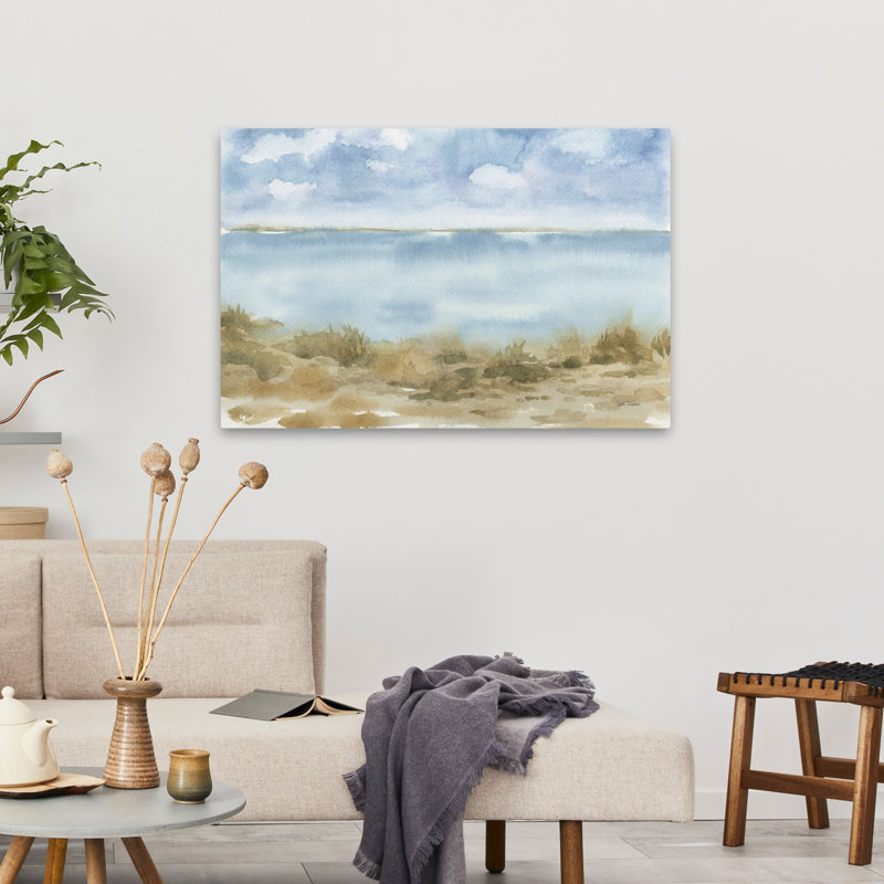 Cape Cod I bleu côtier blanc plage brun, H 36 po x l 24 po