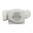 Modern Abstract Swirl Resin Sculpture Object with Glass Base for Home Decor - Decorative Accent for Living Room Decoration - 15", White & Clear