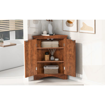 Armoire de rangement triangulaire pour salle de bain avec tablettes réglables, armoire de plancher autoportante pour la cuisine à domicile