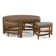 Raffles Rattan Cocktail Table with Benches