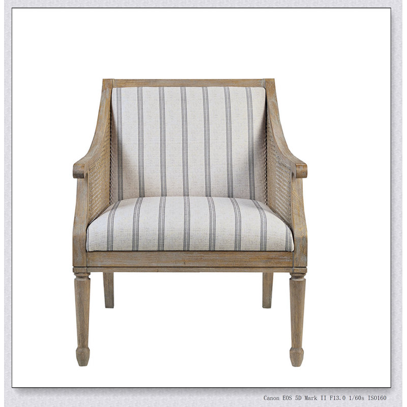 Fauteuil beige en polyester à 4 pieds