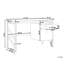 O'Brien Glass Top Metal Base Writing Desk