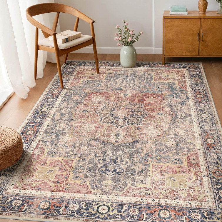 Tapis d'intérieur délavé et antidérapant