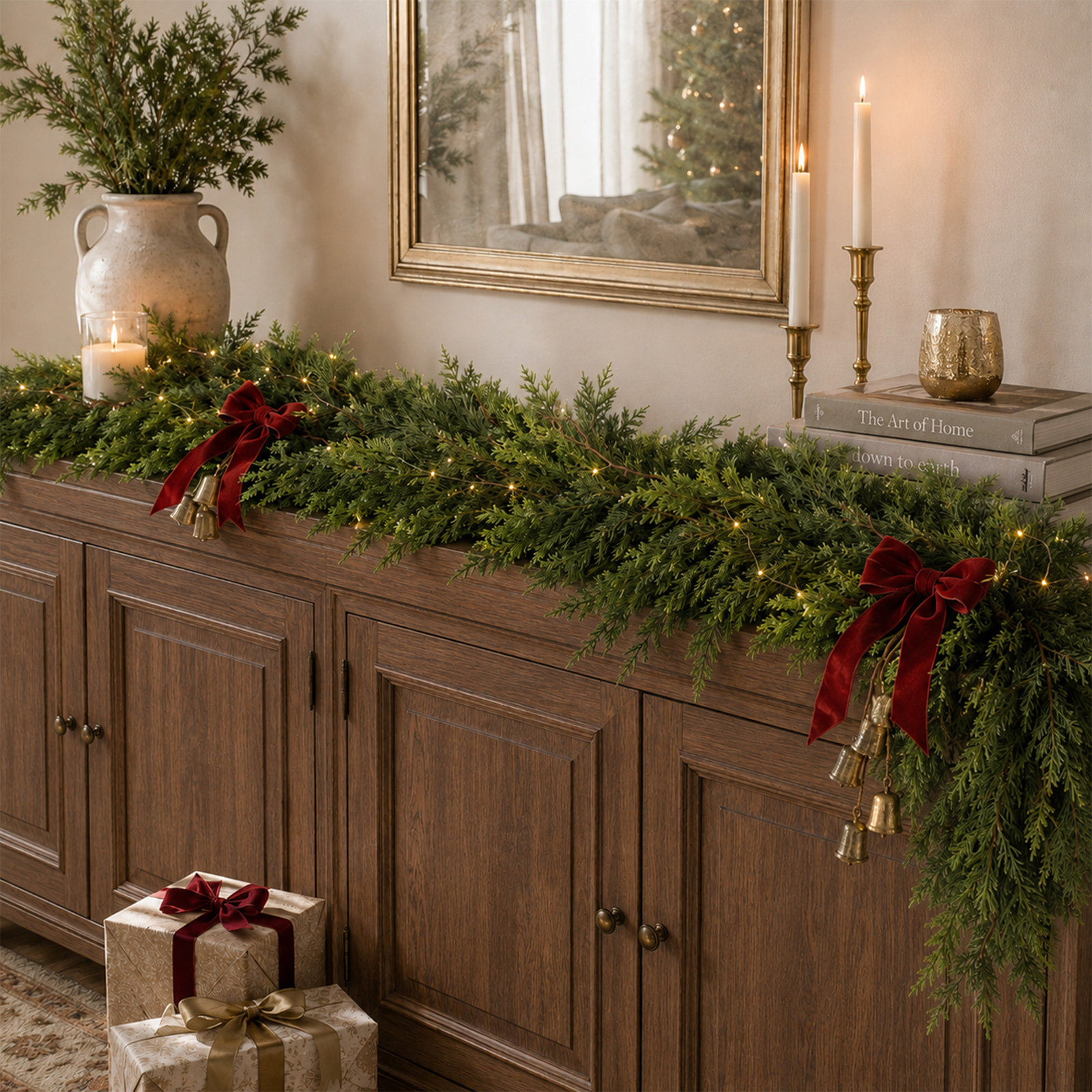 15"Christmas Norfolk Pine Garland Greenery, 72.8" H x 12.9" W x 12.9" D, 2
