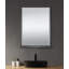 24" W x 32" H Matte Black Framed LED Mirror with Bluetooth Speaker and Integrated Cell Phone Charger