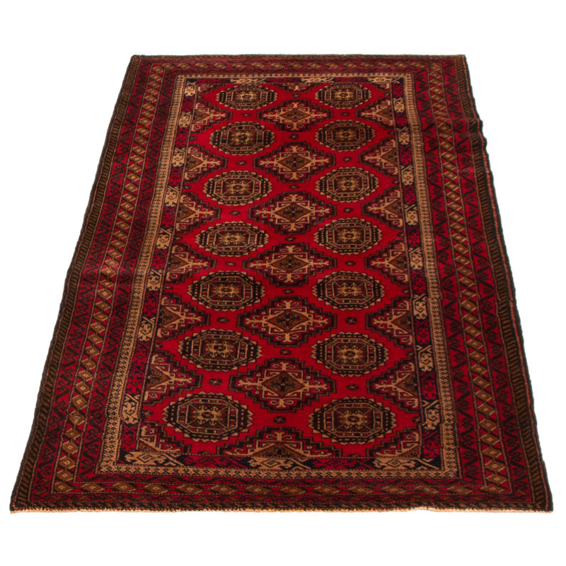 Tapis rouge foncé Lynnisha 3 pi 10 po x 6 pi 8 po