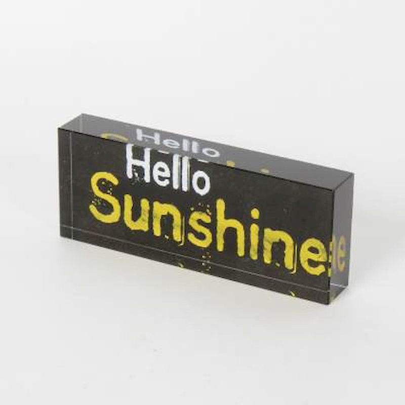 Text & Numbers Box Signs & Plaques, Hello Sunshine