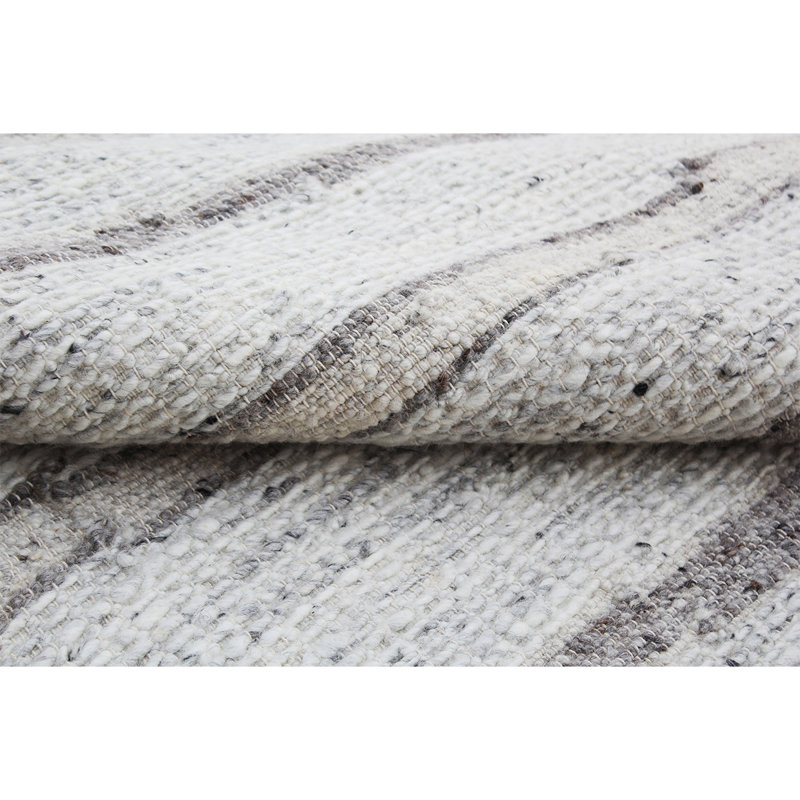 ANFL8698ASIGY Wool Area Rug in Silver, Rectangle 10' x 14'