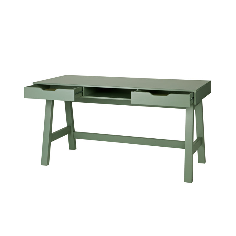 Nikki Solid Wood Writing Desk, Green