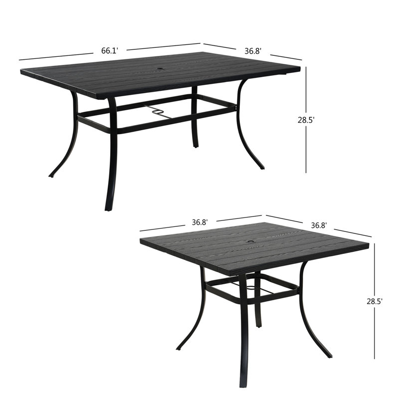 Table de salle à manger en métal