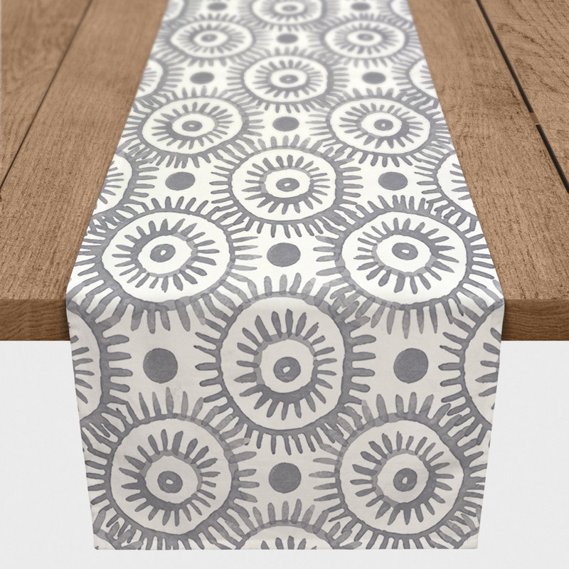 Nieves Table Runner, 90" x 16", Dark Gray