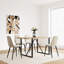 Ensemble de table de salle à manger 5 pièces, ensemble de table de cuisine en bois avec base en métal