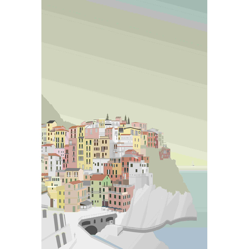 " Travel Europe--Manarola " by Gurli Soerensen, 18" H x 12" W