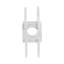 Porte-bouteilles moderne en marbre pour décoration intérieure - Porte-bouteilles décoratif pour chariot de bar, salle à manger ou comptoir de cuisine - 16 po, blanc