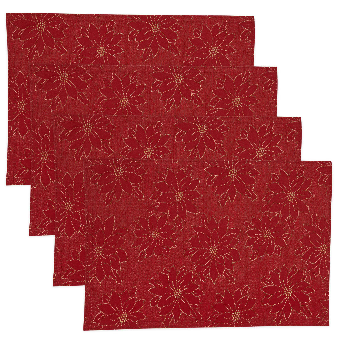 Klotzsch Collection Polyester No Pattern Rectangle Placemat (Set of 4) Saro