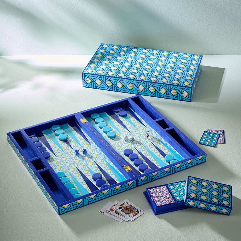 Ensemble de backgammon Basketweave
