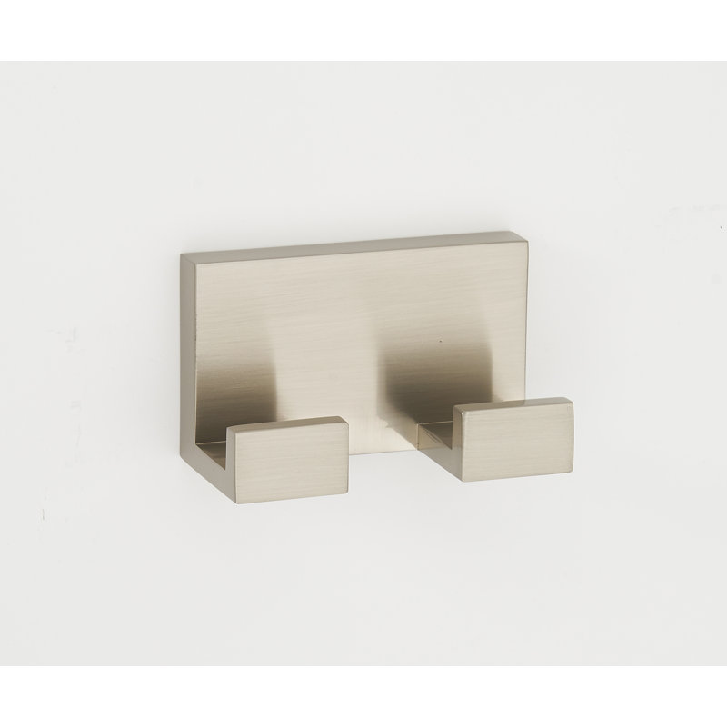 Linear Double Robe Hook, Satin Nickel