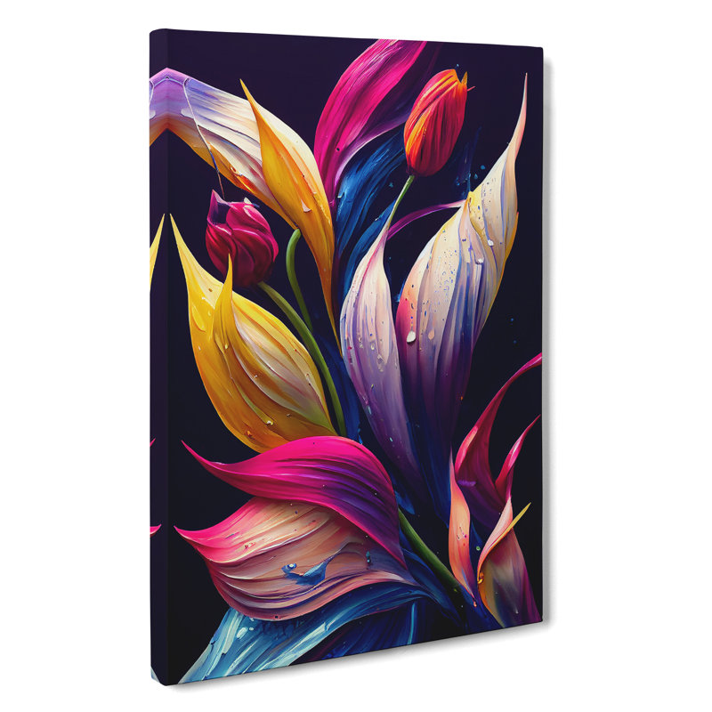 Vibrant Flowers No.6 - Wrapped Canvas Print, 50cm H x 35cm W x 3cm D