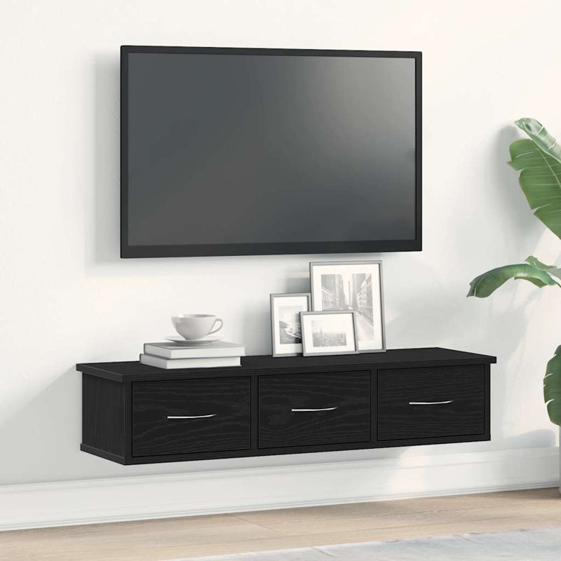 Allendale Floating Shelf, Black Oak