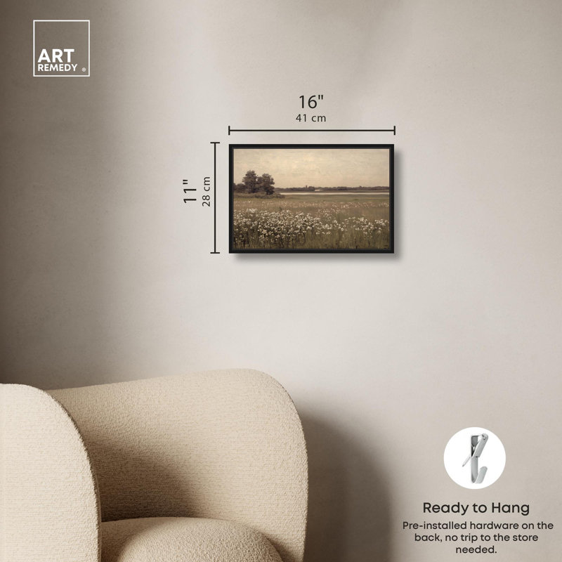 Toile «Hazy Day» par Art Remedy, H 11 po x l 16 po, Cadre flottant noir