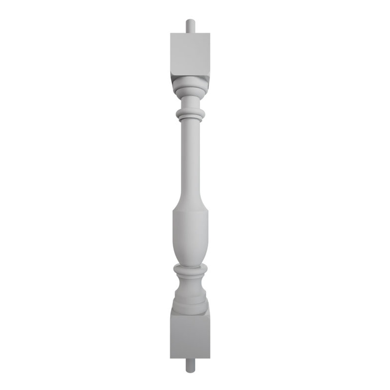 Endurathane 500 Series Lincoln Baluster, polyuréthane apprêté en usine, H 24 po x l 2,5 po x P 2,5 po