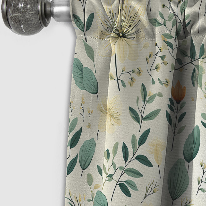 Minimalist Botanicals - Rideau floral - Rideau occultant floral - 1 panneau, L 52 po x L 84 po